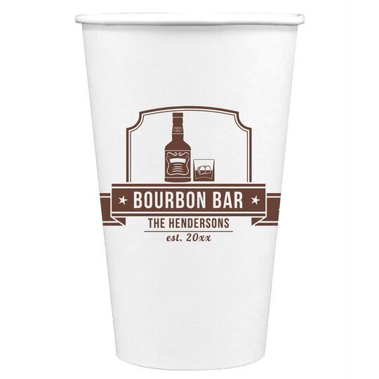 Bourbon Bar Paper Coffee Cups